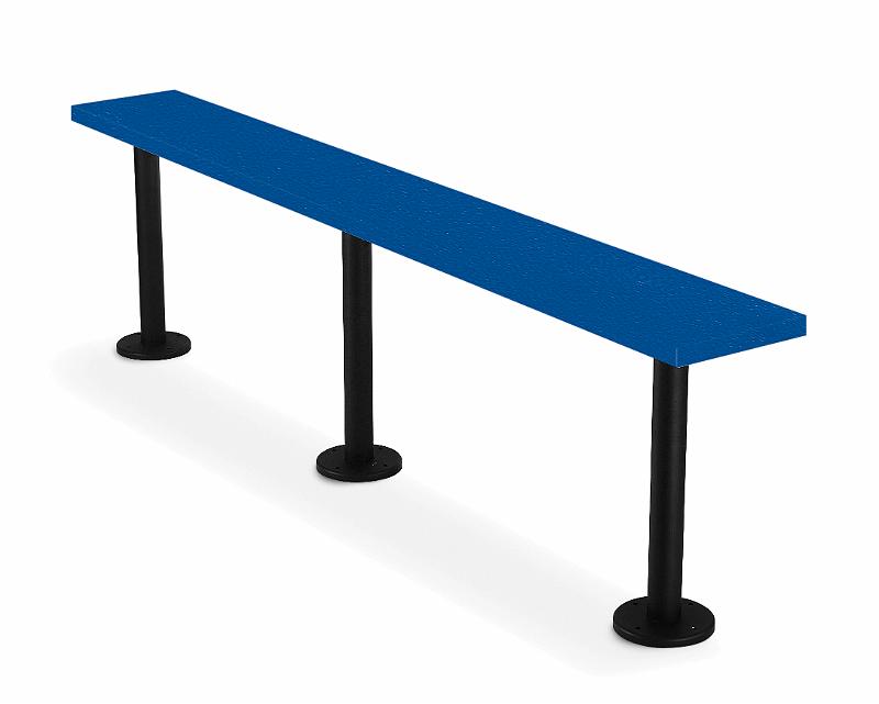 Solid Plastic Pedestal Locker Benches